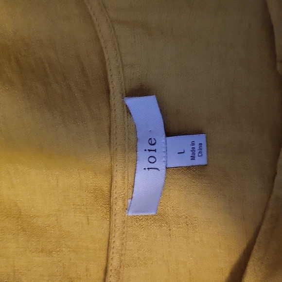 JOIE Top Large Bright Yellow Sleeveless Crop Twist 💛 - Picture 5 of 5